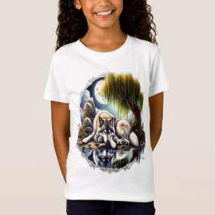 Mondlicht-Heiligkeit ein schlummernder Wolf T-Shirt