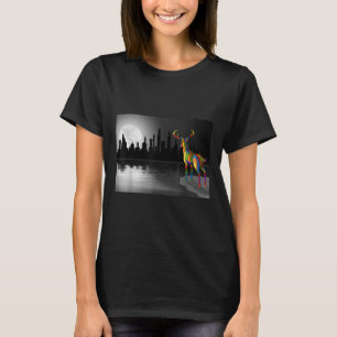 Mondlicht Hirsche Umweltschutz Tier Pro T-Shirt