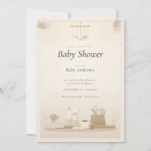 Mondlicht-Hygge-Einladung zur Babyparty