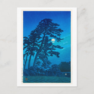 Mondlicht in Magome, Hasui Kawase, Woodcut Postkarte