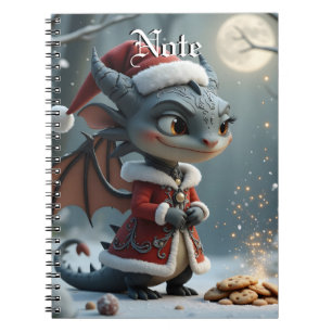 Mondlicht-Keksdieb – Der graue Weihnachtsdrache. Notizblock