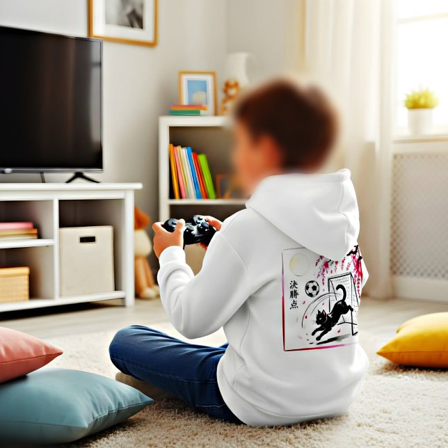 Mondlicht-Kirschblüten-Katzen-Fußball für japanisc Hoodie (Von Creator hochgeladen)