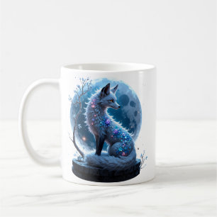 Mondlicht-Kristallfuchs – Wächter der stillen Träu Kaffeetasse