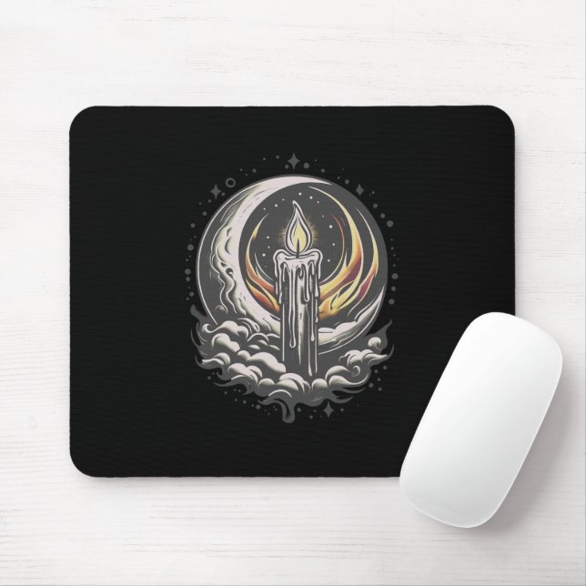 Mondlicht-Magie-schwarzer Hintergrund Mousepad (Mit Mouse)