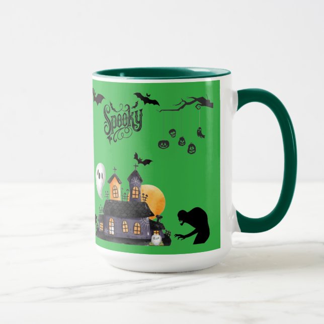 Mondlicht-Mischief Kelly-Grün Tasse (Rechts)