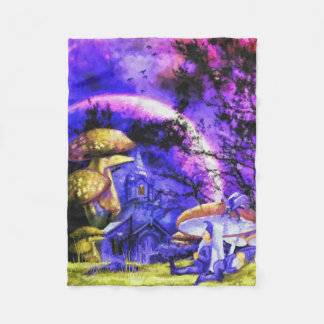 Mondlicht-Nachtgenom unter Toadstool Fleecedecke
