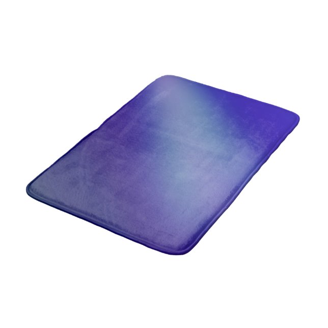 Mondlicht Ombre Blue & Navy Badematte (Schrägansicht)