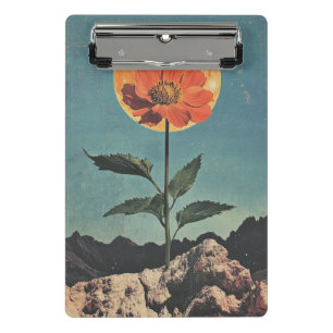 Mondlicht-Orange-Bloom - Vintage-Boho-Charm (2) Mini Klemmbrett