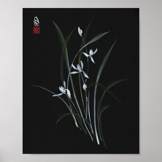 Mondlicht-Orchidee Poster (Vorne)