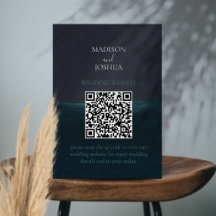 Mondlicht-QR-Code RSVP-Karte - Nacht