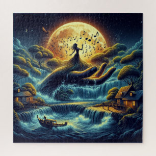 Mondlicht-Reverie – Traumlandschaft Puzzle