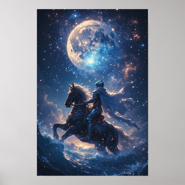 Mondlicht-Ritter-Fantasy-Plakat Poster (Vorne)