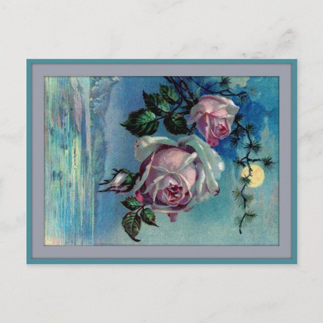 Mondlicht-Rose Eine Postkarte (Vorderseite)