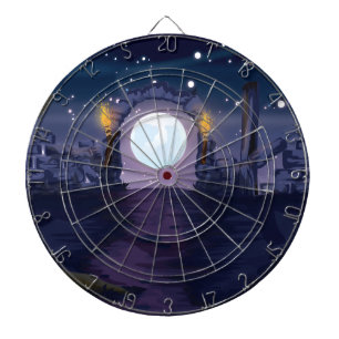 Mondlicht-Ruinen Dartscheibe