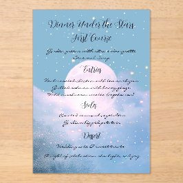Mondlicht-Schimmer Atmosphärische Hochzeitskollekt Acryleinladungen