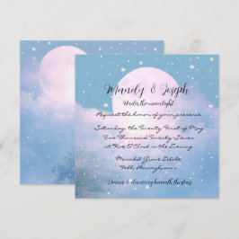 Mondlicht-Schimmer Atmosphärische Hochzeitskollekt Einladung