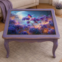 Mondlicht-Schmetterling-Blumenwiese-Decoupage