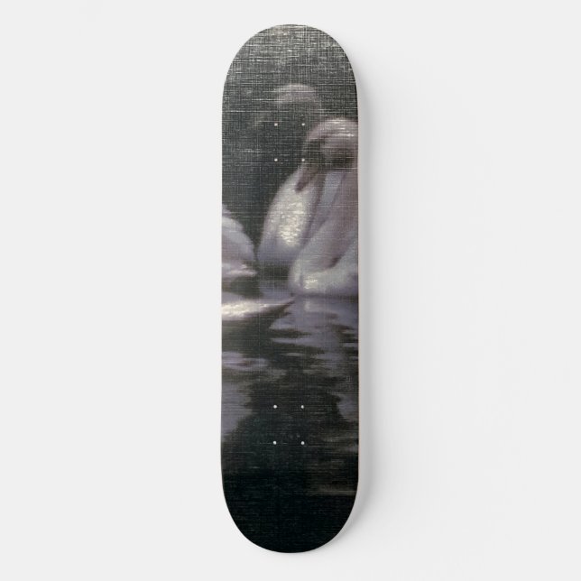 Mondlicht-Schwanensee Skateboard (Vorderseite)
