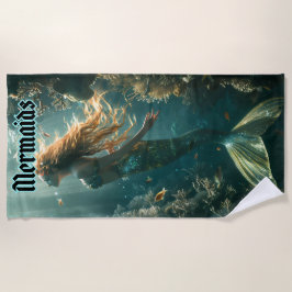 Mondlicht Schwimmende Meerjungfrau Strandtuch