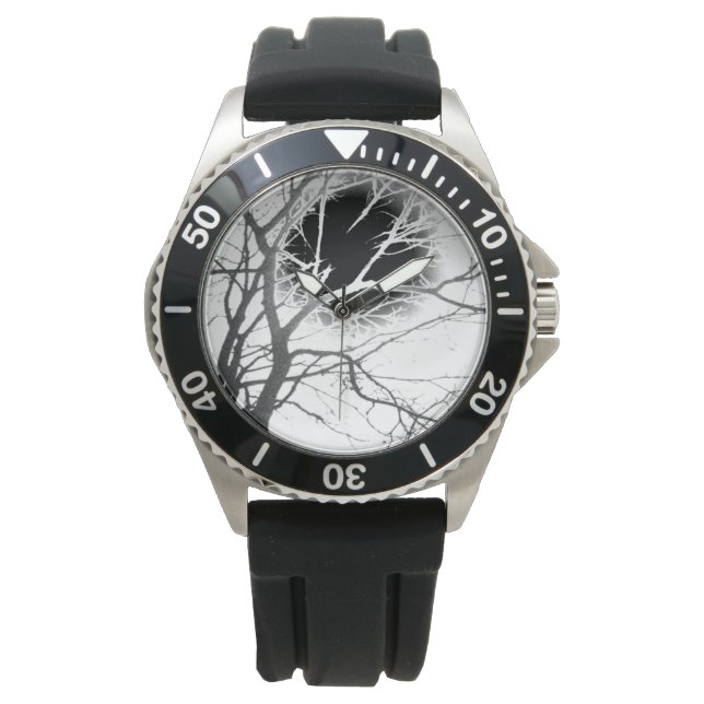 Mondlicht-Silhouette Armbanduhr (Vorderseite)