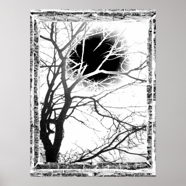 Mondlicht-Silhouette Poster (Vorne)