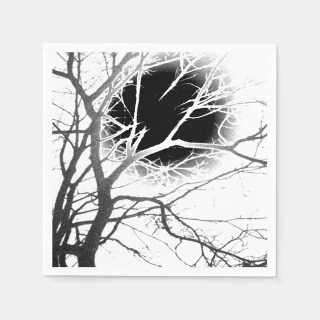 Mondlicht-Silhouette Serviette (Vorderseite)