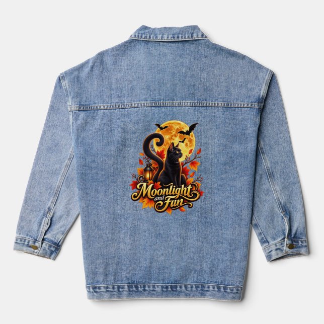 Mondlicht & Spaß Jeansjacke (Rückseite)