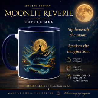 Mondlicht Träumerei – Traumlandschaft Kaffee Tasse