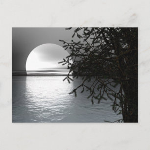 Mondlicht über Wasser Postkarte