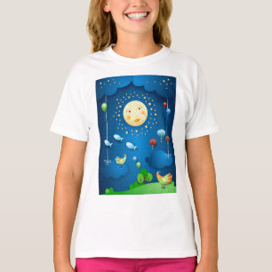 Mondlicht und fliegende Fische T-Shirt