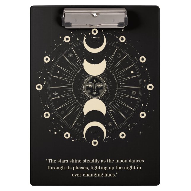 Mondlicht und Starlit Night Phones Klemmbrett (Vorderseite)