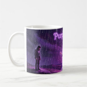 Mondlicht-Veilchen-Sturm-Lila-Regen-Kunsttasse Kaffeetasse