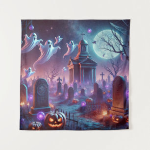 Mondlicht Vigil Halloween Wandteppich