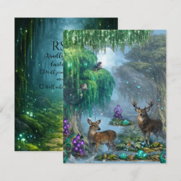 Mondlicht-Wald-Biolumineszenz RSVP Karte