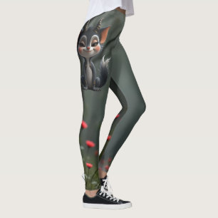 Mondlicht-Waldgeist der roten Blüte. Leggings