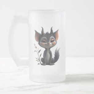 Mondlicht-Waldgeist der roten Blüte. Mattglas Bierglas