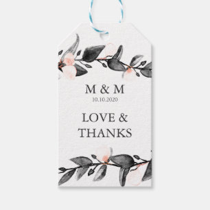 Mondlicht   Wedding Monogram Vielen Dank Geschenkanhänger