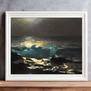 Mondlicht, Wood Island Light von Winslow Homer. Fotodruck