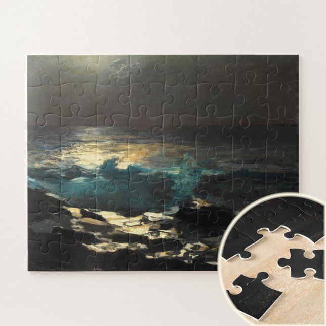 Mondlicht, Wood Island Light von Winslow Homer. Puzzle (Von Creator hochgeladen)