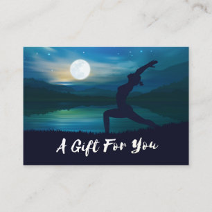 Mondlicht Yoga Meditation Halbmond Salutation Rabattkarte