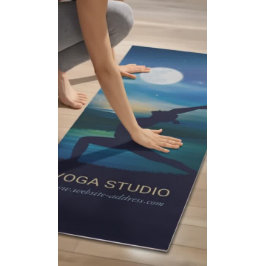 Mondlicht Yoga Meditation Halbmond Salutation Yogamatte