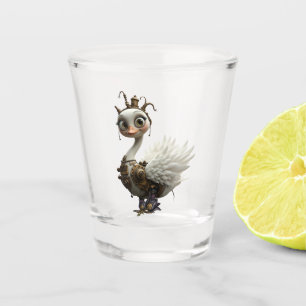 Mondlicht-Zahnrad-Schwan – Hüter Kurioser Träume. Schnapsglas