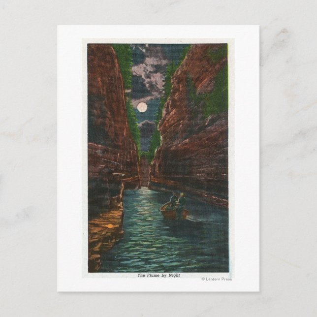 Mondlichtansicht des Flume Postkarte (Vorderseite)