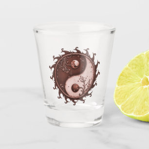 Mondlichtbalance – Yin Yang des ewigen Lichts. Schnapsglas
