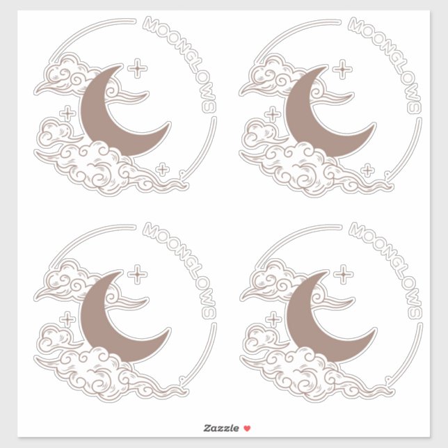 Mondlichter Aufkleber (Blatt)