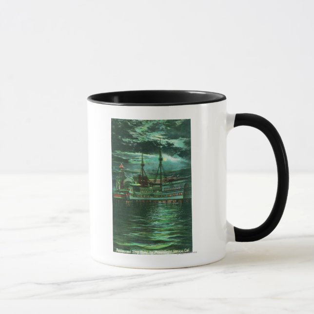 Mondlichter Blick auf das Restaurant Ship Hotel Tasse (Rechts)