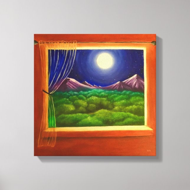 Mondlichtfenster Leinwanddruck (Vorderseite)