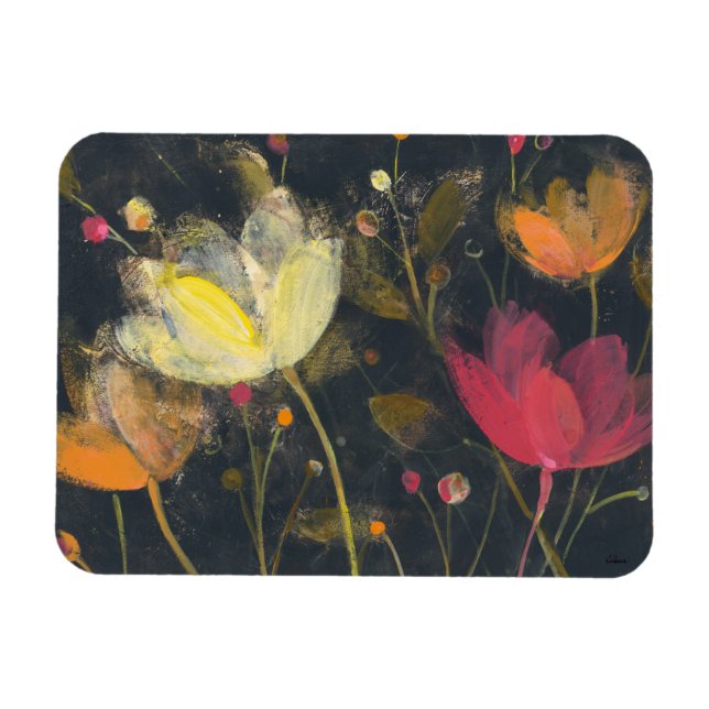 Mondlichtgarten auf Schwarz Magnet (Horizontal)