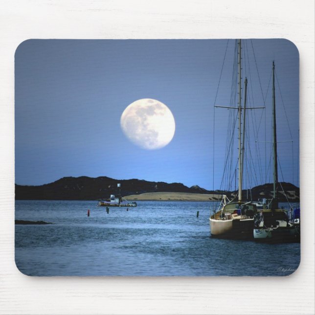 Mondlichthafen und Sailboat Mousepad (Vorne)