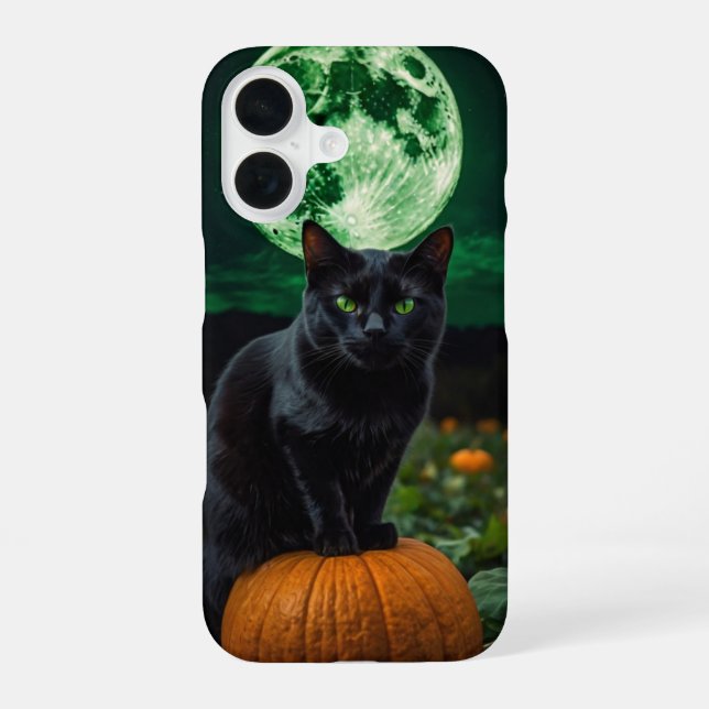 Mondlichtkatze iPhone 16 Hülle (Rückseite)